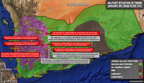 Military Situation In Yemen On January 9, 2022 (Map Update)