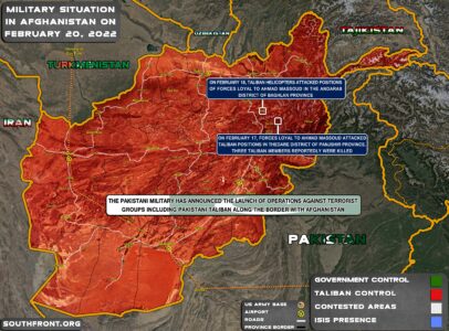 Military Situation In Afghanistan On February 20, 2022 (Map Update)