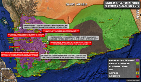 Military Situation In Yemen On February 7, 2022 (Map Update)