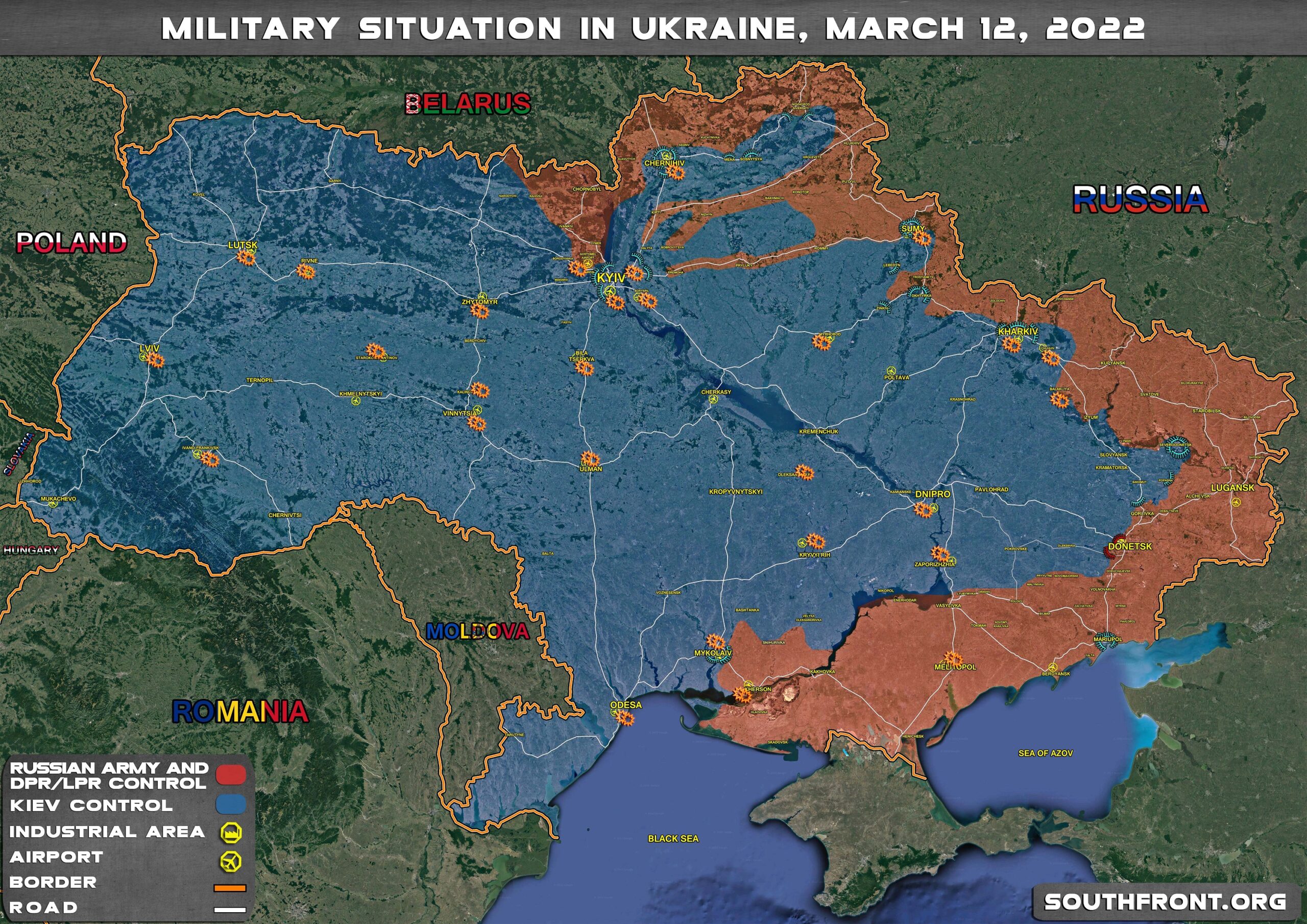 Military Situation In Ukraine On March 12, 2022 (Map Update)