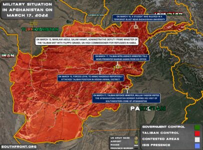 Military Situation In Afghanistan On March 17, 2022 (Map Update)