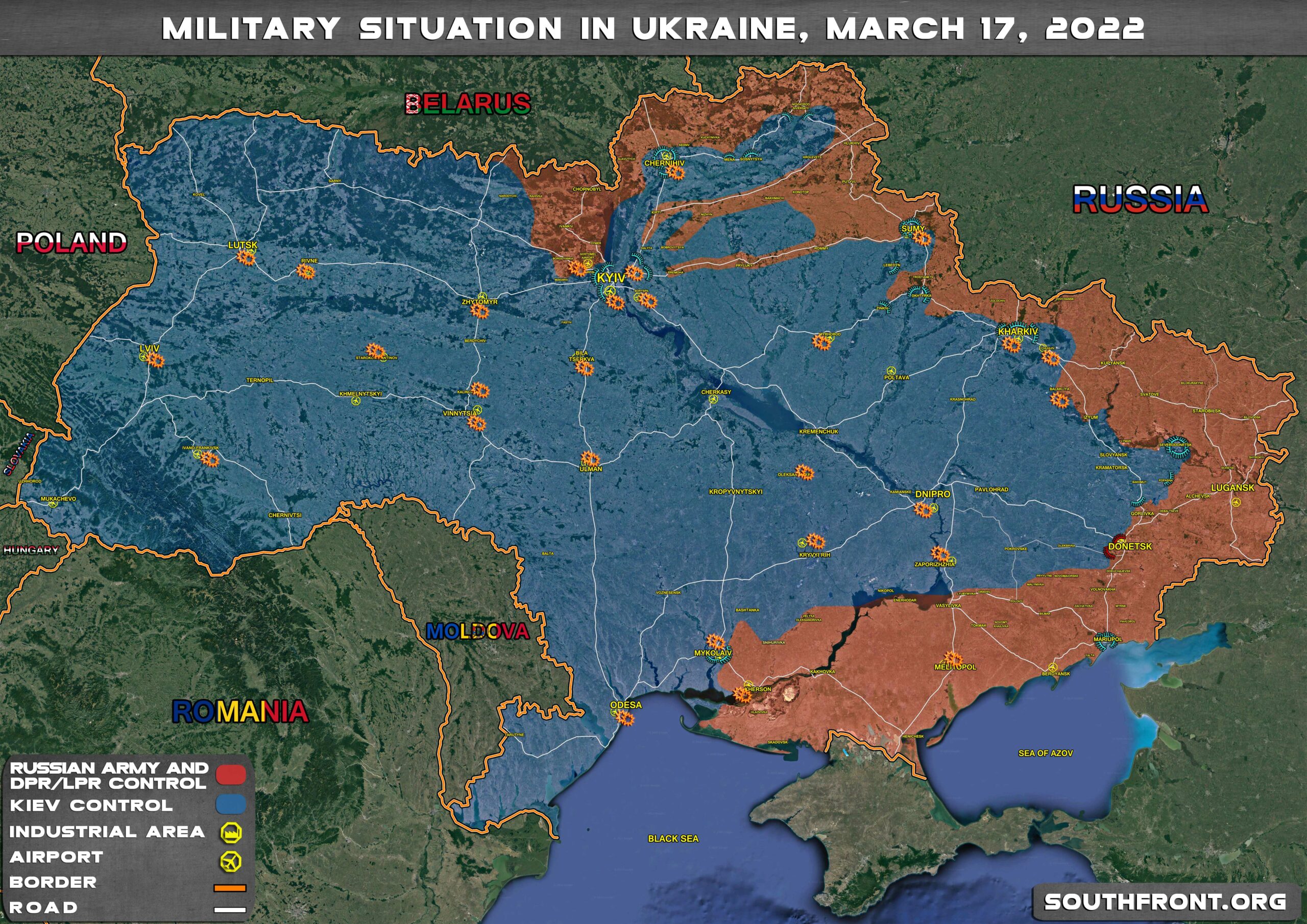 Military Situation In Ukraine On March 17, 2022 (Map Update)