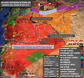 Military Situation In Syria On March 26, 2022 (Map Update)