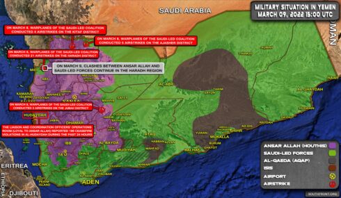 Military SItuation In Yemen On March 9, 2022 (Map Update)