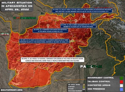 Military Situation In Afghanistan On April 26, 2022 (Map Update)