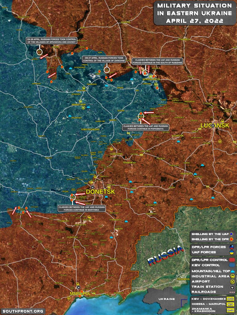 Military Situation In Eastern Ukraine On April 27, 2022 (Map Update)
