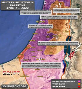 Overview Of Attack In Israel, Palestine In March-April, 2022 (Map Update)