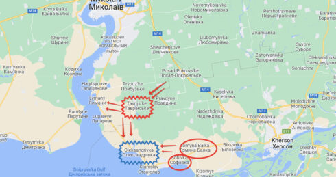 Russian Forces Surround Ukrainian Grouping in Aleksandrovka, Kherson Region (21+)