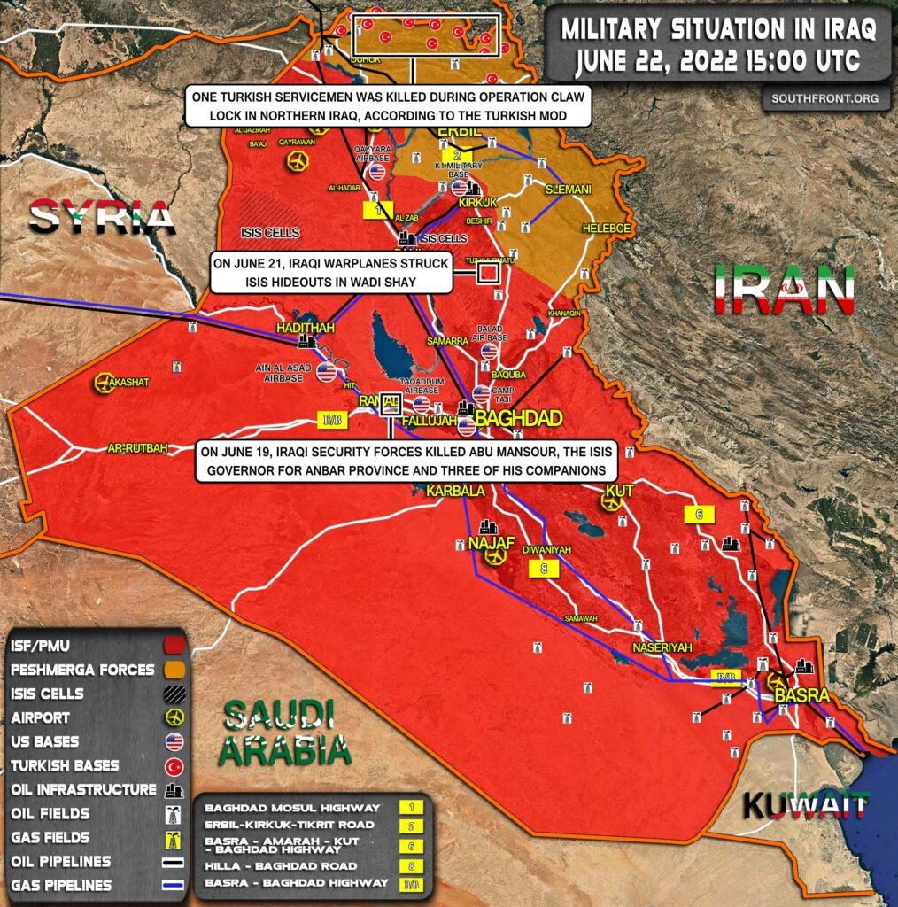 Military Situation In Iraq On June 22, 2022 (Map Update)