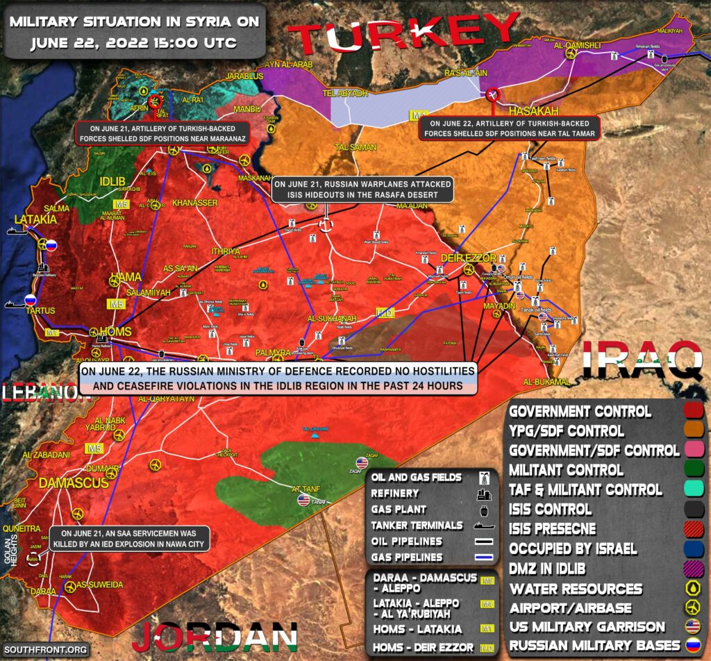 Military Situation In Syria On June 22, 2022 (Map Update)