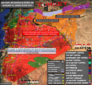 Military Situation In Syria On August 14, 2022 (Map Update)