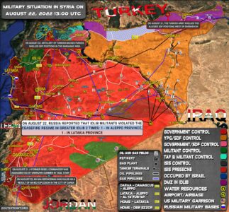 Military Situation In Syria On August 22, 2022 (Map Update)