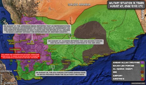 Military Situation In Yemen On August 27, 2022 (Map Update)