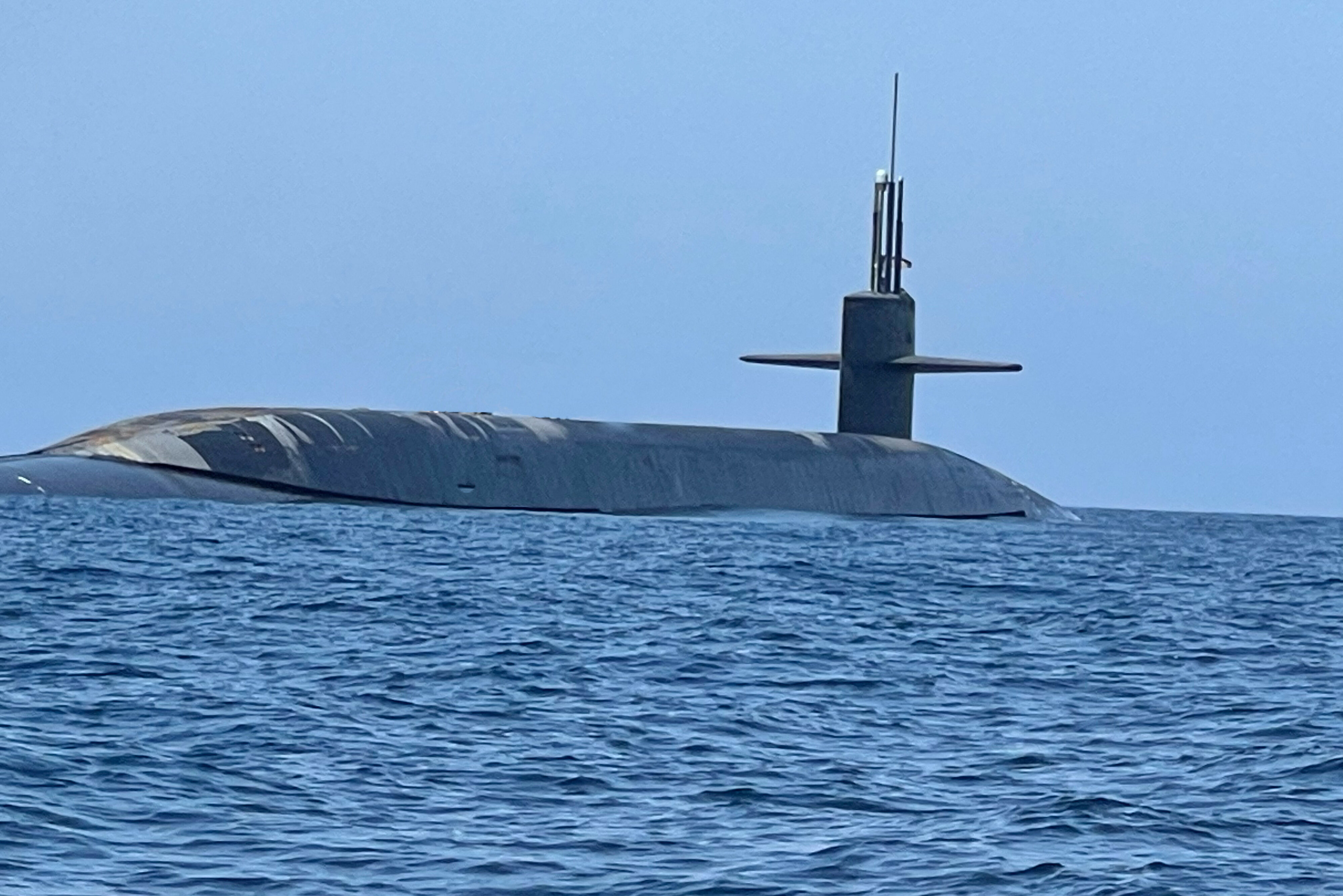 U.S. Commander Pays Rare Visit To Nuclear Submarine Near Iran Waters (Photos)