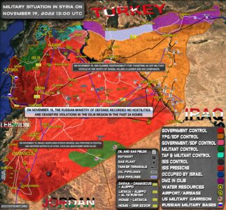 Military Situation In Syria On November 19, 2022 (Map Update)