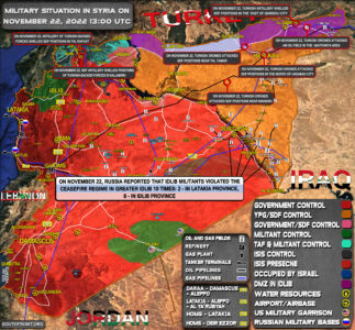 Military Situation In Syria On November 22, 2022 (Map Update)