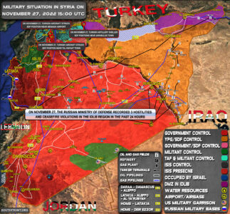 Military Situation In Syria On November 27, 2022 (Map Update)