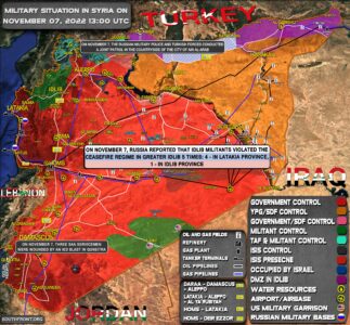 Military Situation In Syria on November 7, 2022 (Map Update)