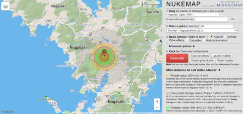 Launch Nuclear Strike On Nukemap By Alex Wellerstein