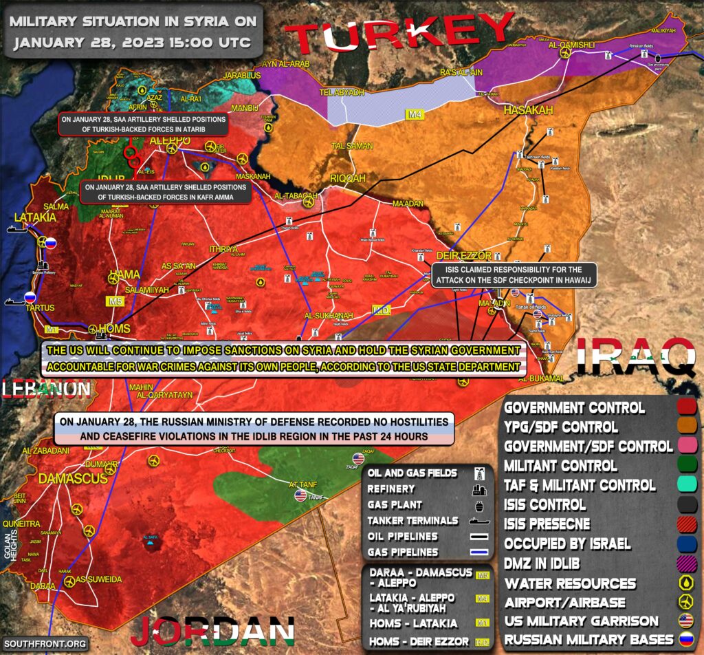 Military Situation In Syria On January 28, 2023 (Map Update)