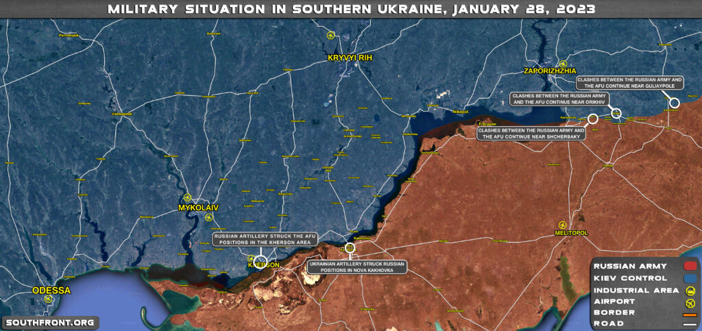 Military Situation In Region Of Zaporozhie On January 28, 2023 (Map Update)