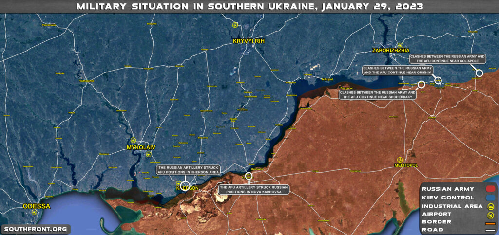 Military Situation In Region Of Zaporozhie On January 29, 2023 (Map Update)
