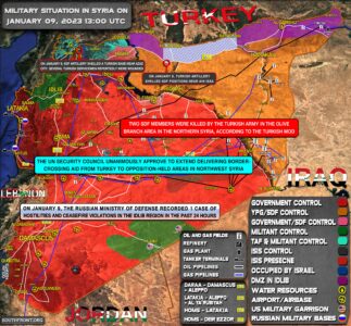 Military Situation In Syria On January 9, 2023 (Map Update)