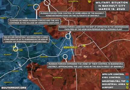 Military Situation In Bakhmut On March 13, 2023 (Map Update)