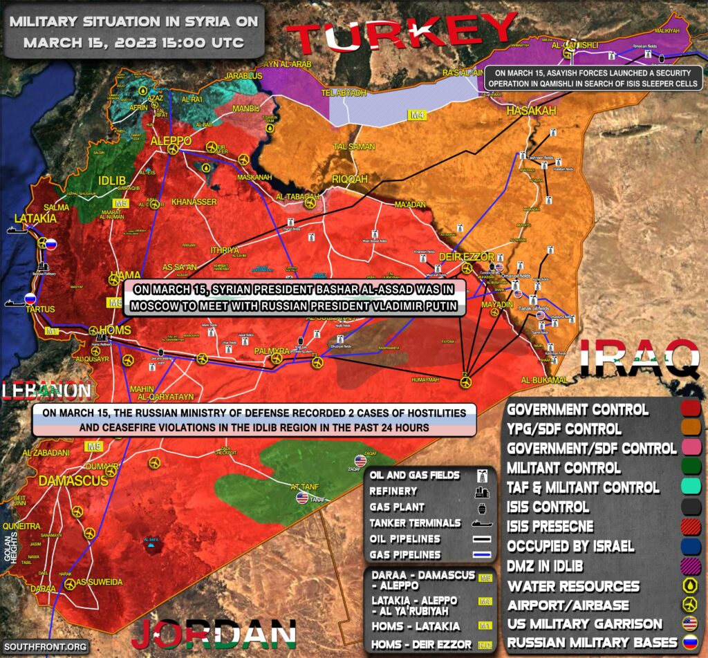 Military Situation In Syria On March 15, 2023 (Map Update)