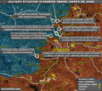 Military Situation In Donetsk Region On March 28, 2023 (Map Update)