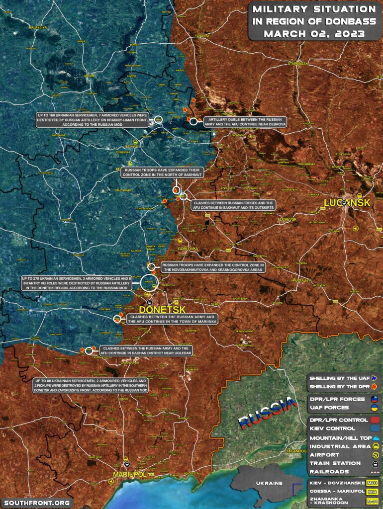Military Situation In Donbass On March 2, 2023 (Map Update)