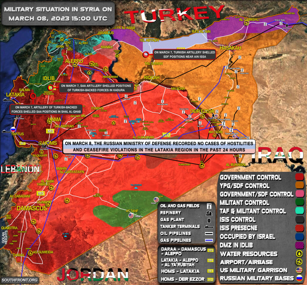 Military Situation In Syria On March 8, 2023 (Map Update)