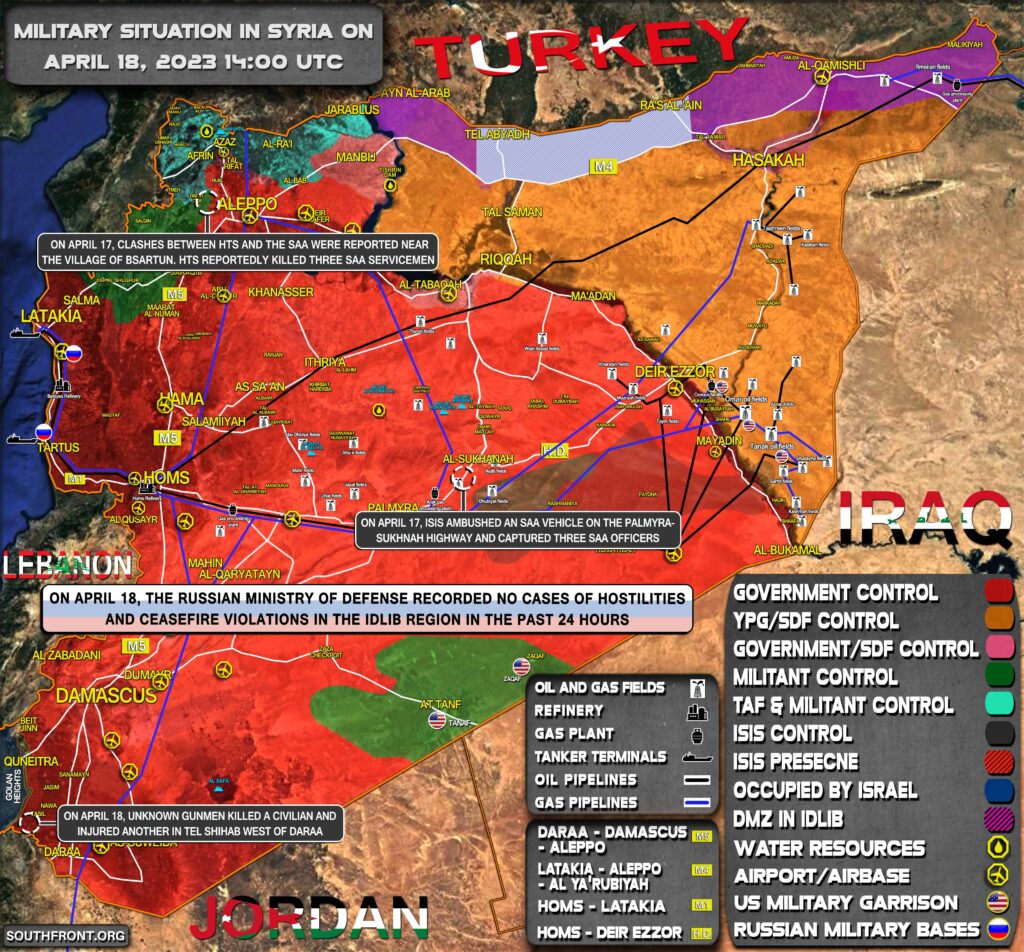 Military Situation In Syria On April 18, 2023 (Map Update)