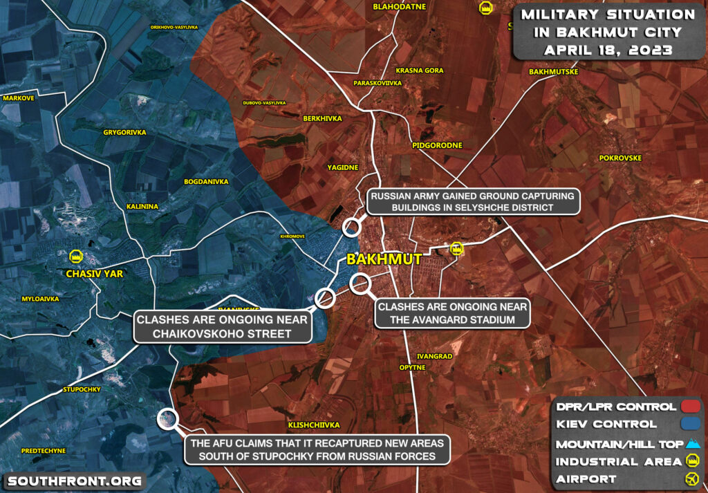 Military Situation In Bakhmut On April 18, 2023 (Map Update)