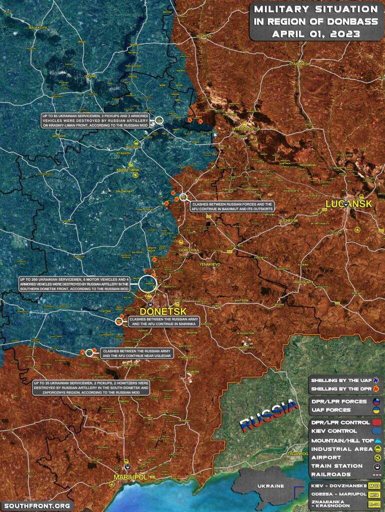 Military Situation In Donbass On April 1, 2023 (Map Update)