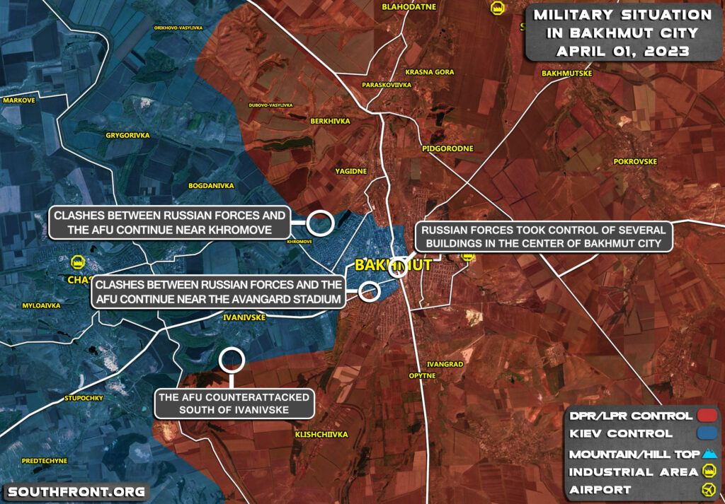 Military Situation In Bakhmut On April 1, 2023 (Map Update)