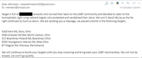 Target Stores Hit With Bomb Threat After 'Turning Its Back' On LGBTQ+ Community
