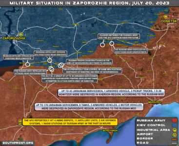 Military Situation In Southern Ukraine On July 20, 2023 (Map Update)