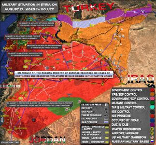 Military Situation In Syria On August 17, 2023 (Maap Update)