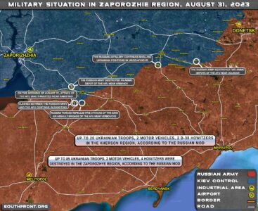 Military Situation In Southern Ukraine On August 31, 2023 (Map Update)
