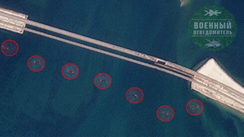 Imagery Shows Russian Military Strengthening Defence Near Crimean Bridge