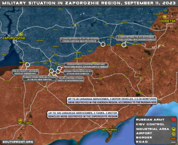 Military Situation In Southern Ukraine On September 11, 2023 (Map Update)