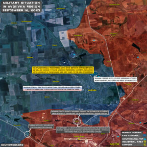 Military Situation Near Avdiivka, DPR, On September 12, 2023 (Map Update)