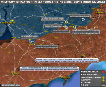 Military Situation In Southern Ukraine On September 12, 2023 (Map Update)