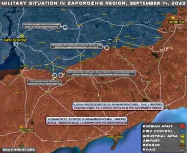 Military Situation In Southern Ukraine On September 14, 2023 (Map Update)