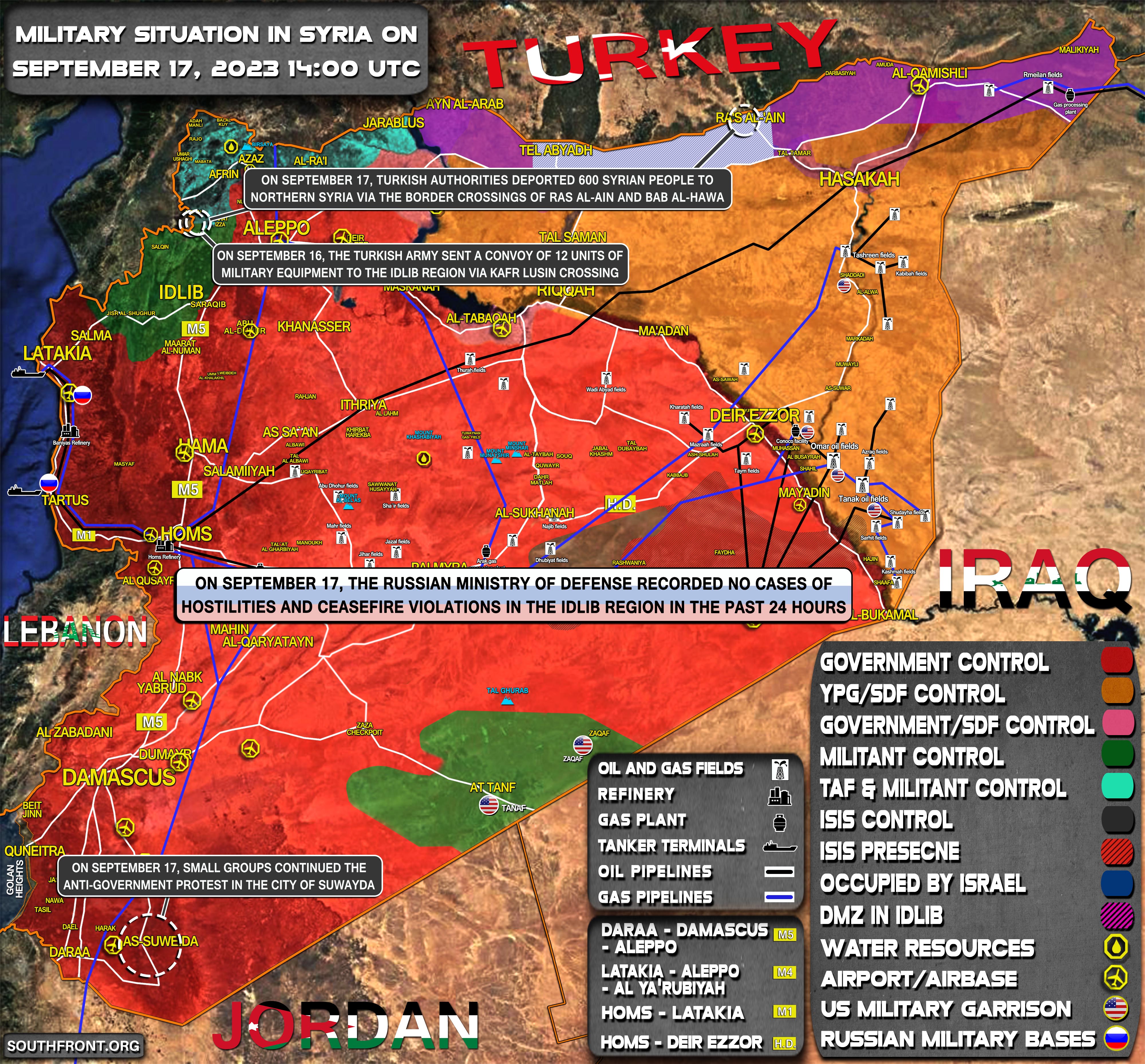 Military Situation In Syria On September 17, 2023 (Map Update)