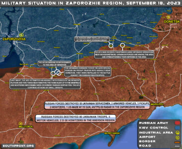 Military Situation In Southern Ukraine On September 18, 2023 (Map Update)