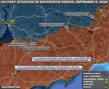 Military Situation In Southern Ukraine On September 2, 2023 (Map Update)