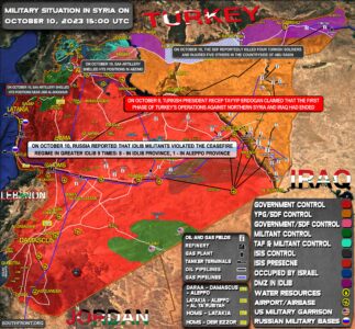 Military Situation In Syria On October 10, 2023 (Map Update)