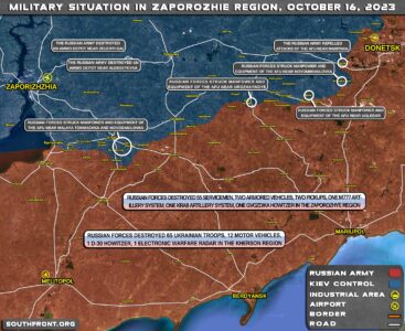 Military Situation On Ukrainian Frontlines On October 16, 2023 (Map Update)